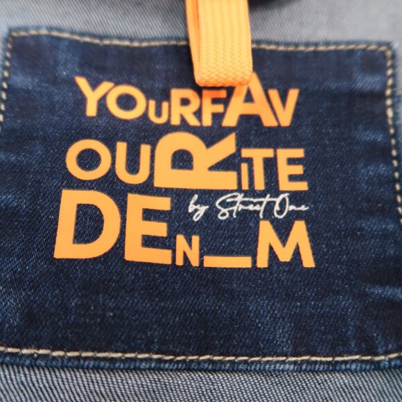 Street One Womens Jean Jacket Denim Button Down Cotton Coat Blue NWOT 8/10 - Picture 7 of 16